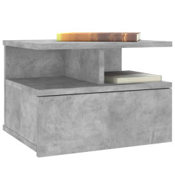 Table de chevet flottante Gris béton 40x31x27 cm Aggloméré