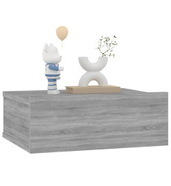 Tables de chevet flottantes 2 pcs Sonoma gris 40x30x15 cm