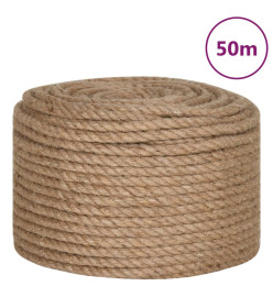 Corde de jute 50 m de long 10 mm d'épaisseur