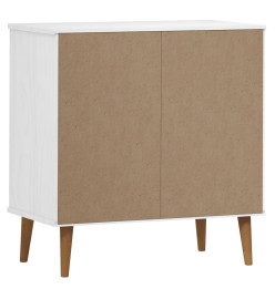 Buffet MOLDE Blanc 76,5x40x80 cm Bois massif de pin