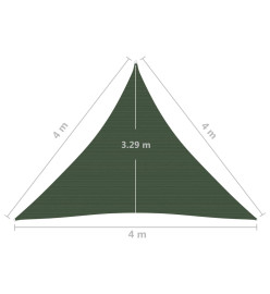 Voile d'ombrage 160 g/m² Vert foncé 4x4x4 m PEHD