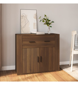 Buffet Chêne marron 80x33x70 cm Bois d'ingénierie