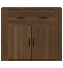 Buffet Chêne marron 80x33x70 cm Bois d'ingénierie