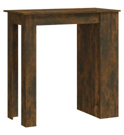 Table de bar et étagère de rangement Chêne fumé 102x50x103,5 cm