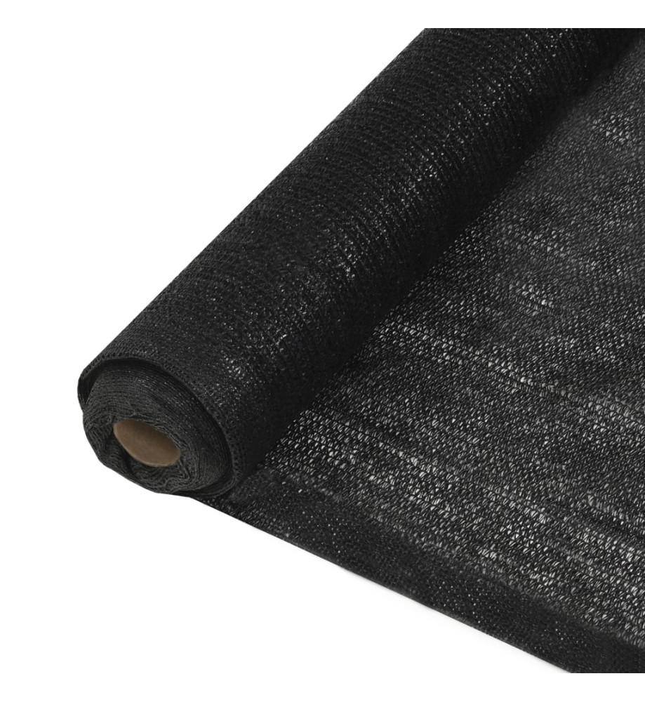 Filet brise-vue PEHD 1x50 m Noir 150 g/m²