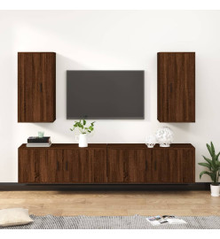 Ensemble de meubles TV 4 pcs Chêne marron Bois d'ingénierie