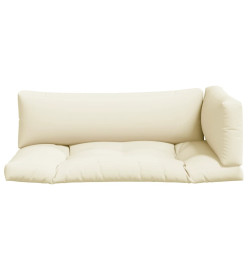 Coussins de palette 3 pcs sable tissu