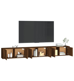 Meubles TV muraux 3 pcs chêne marron 100x34,5x40 cm