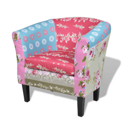 Fauteuil avec repose-pied Design avec patchwork