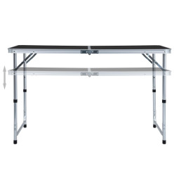 Table pliable de camping Gris Aluminium 120x60 cm