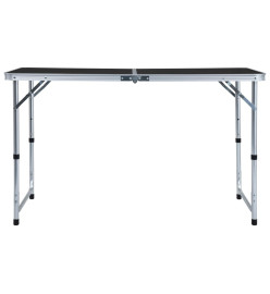 Table pliable de camping Gris Aluminium 120x60 cm