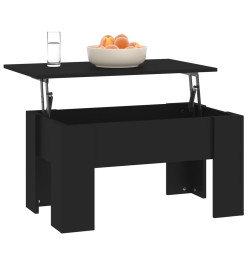 Table basse Noir 79x49x41 cm Bois d'ingénierie