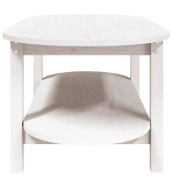 Table basse Blanc 110x55x45 cm Bois massif de pin