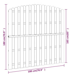 Panneau de clôture Bois de pin imprégné 180x(165-180) cm