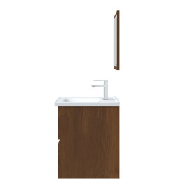 Ensemble de meubles de salle de bain 2 pcs Chêne marron