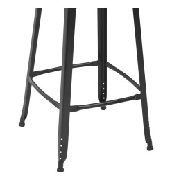 Tabourets de bar lot de 2 noir acier