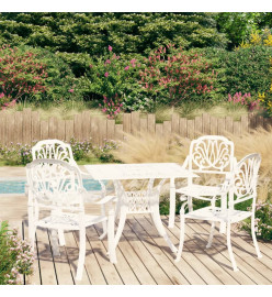 Ensemble de bistro 5 pcs Aluminium coulé Blanc