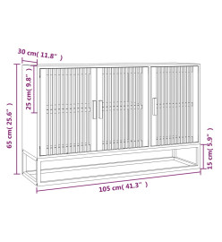 Buffet blanc 105x30x65 cm bois d'ingénierie