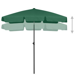 Parasol de plage vert 180x120 cm