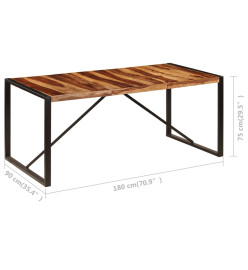 Table de salle à manger 180x90x75 cm Bois de Sesham solide