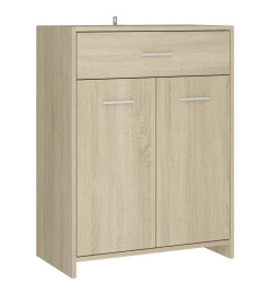 Armoire de salle de bain Chêne sonoma 60x33x80 cm Aggloméré