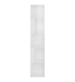 Armoire d'angle Blanc brillant 33x33x164,5 cm Aggloméré