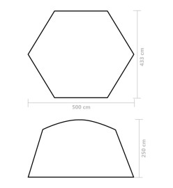 Tente de piscine Tissu 500x433x250 cm Camouflage