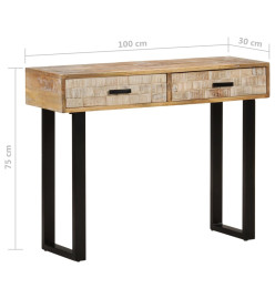 Table console 100x30x75 cm Bois de manguier massif