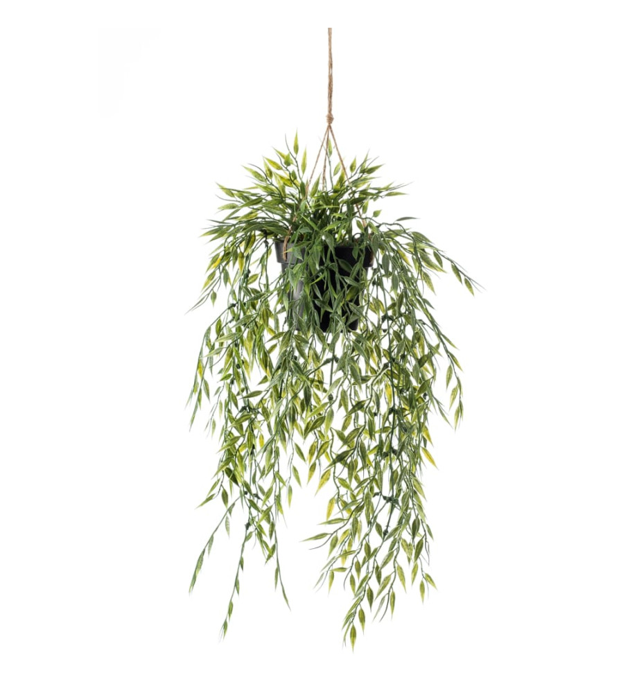 Emerald Buisson suspendu de bambou artificiel en pot 50 cm