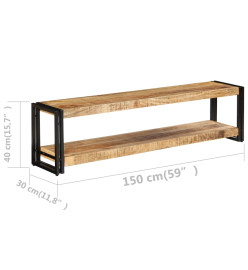 Meuble TV 150 x 30 x 40 cm Bois massif de manguier