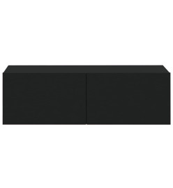 Meubles TV muraux 2 pcs noir 100x30x30 cm bois d'ingénierie