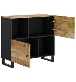 Buffet avec 2 portes 80x33x75 cm bois massif de manguier