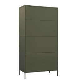 Garde-robe Vert olive 90x50x180 cm Acier