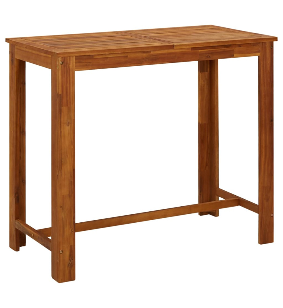 Table de bar Bois d'acacia massif 120 x 60 x 105 cm