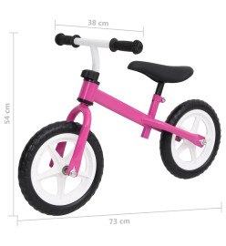 Vélo d'équilibre roues de 9,5 pouces rose