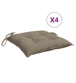 Coussins de chaise 4 pcs taupe 50x50x7 cm tissu oxford