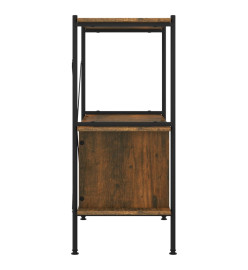 Étagère à 3 niveaux armoire 80x40x92 cm Acier bois d'ingénierie