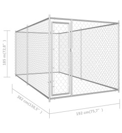 Chenil d'extérieur pour chiens 382x192x185 cm