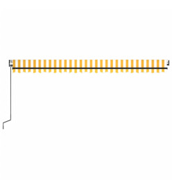 Auvent rétractable automatique 500x350 cm Jaune et blanc