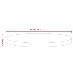 Dessus de table Ø40x2,5 cm Bois de pin massif