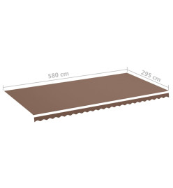 Tissu de remplacement pour auvent Marron 6x3 m