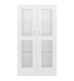 Armoire à vitrine Blanc brillant 82,5x30,5x150 cm Aggloméré