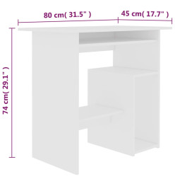 Bureau Blanc 80 x 45 x 74 cm Aggloméré