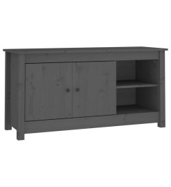 Meuble TV Gris 103x36,5x52 cm Bois de pin massif