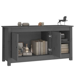 Meuble TV Gris 103x36,5x52 cm Bois de pin massif