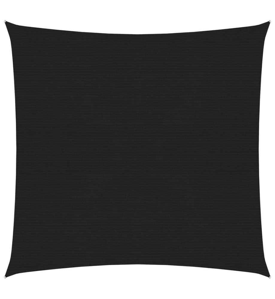 Voile d'ombrage 160 g/m² Noir 3x3 m PEHD