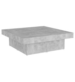 Table basse Gris béton 90x90x28 cm Aggloméré