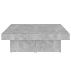 Table basse Gris béton 90x90x28 cm Aggloméré