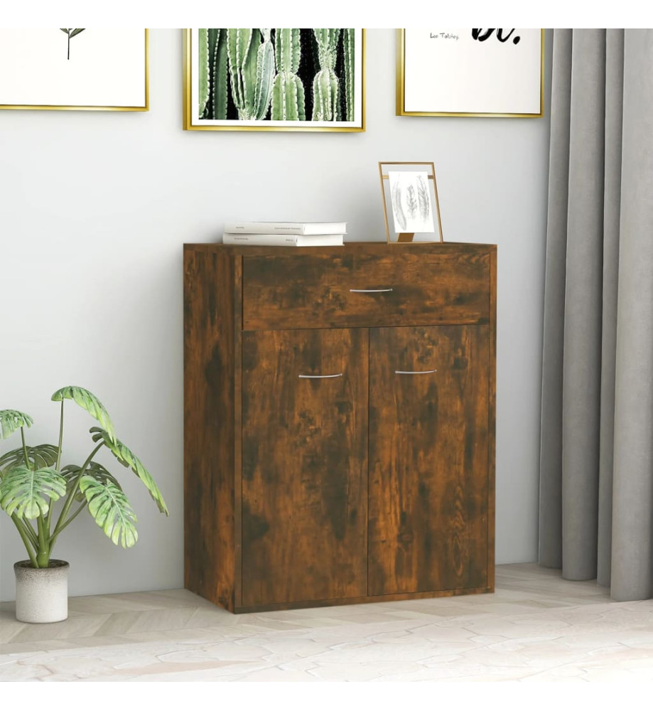 Buffet Chêne fumé 60x30x75 cm Bois d'ingénierie