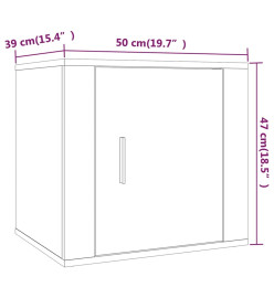 Tables de chevet 2 pcs Sonoma gris 50x39x47 cm